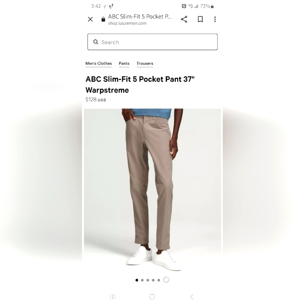 Lululemon: ABC SLIM-FIT PANT 37" *WARPSTREME grey sage Size: 29